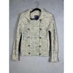 American Eagle Womens S Sweater Button Front Detail Long Sleeves Double Breast